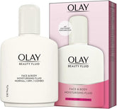 Olay Beauty Fluid Face and Body Moisturiser, 100 ml (UK)