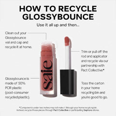 Saie Glossybounce™ High-Shine Hydrating Lip Gloss Oil- Kiss