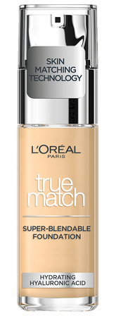 L'Oréal Paris True Match Liquid Foundation 1.N with SPF and Hyaluronic Acid 30ml (UK)
