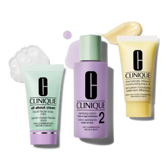 Clinique- Skin School Supplies: Cleanser Refresher Course Set - Dry Combination