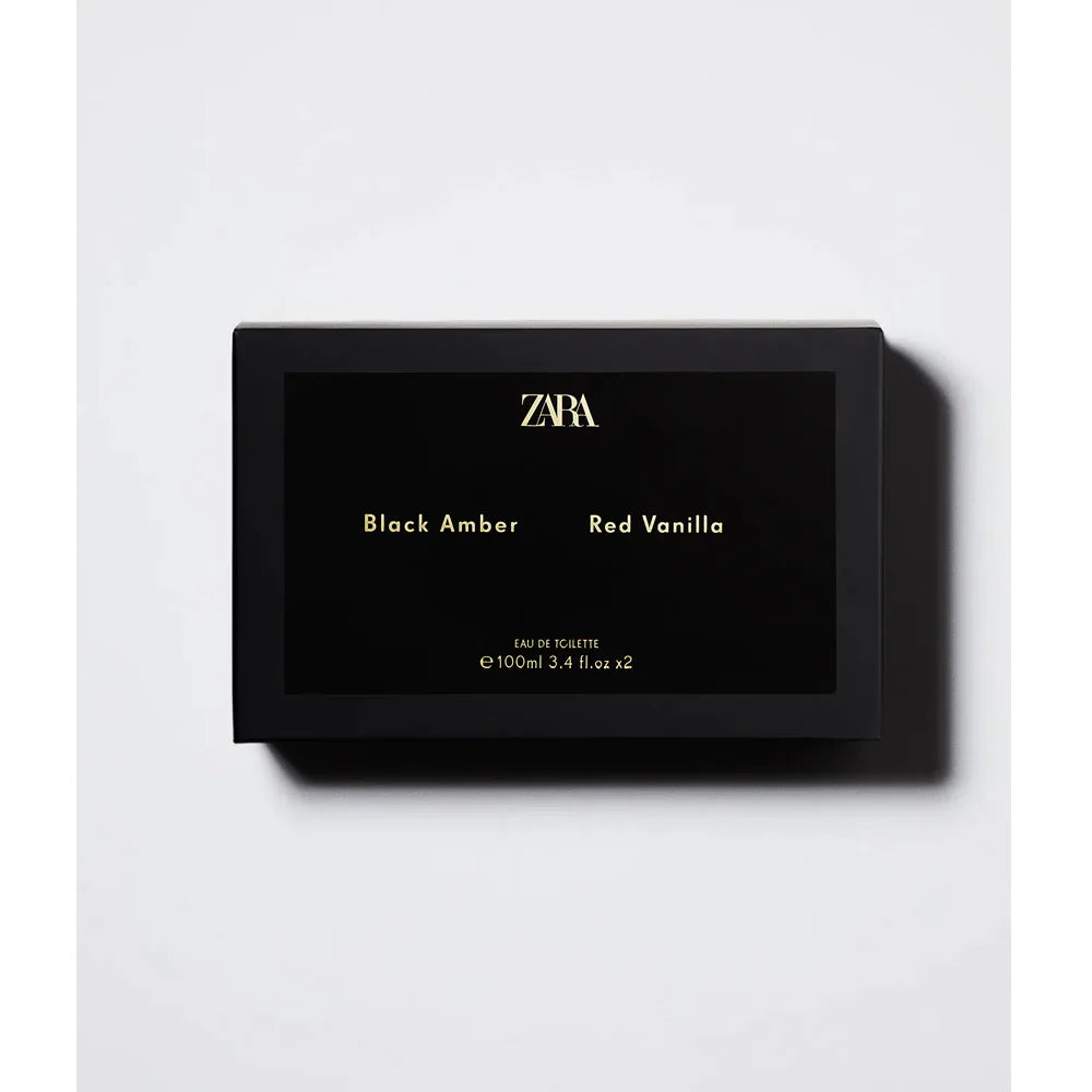 ZARA- RED VANILLA 100 ML / 3.38 OZ + BLACK AMBER 100 ML / 3.38 OZ