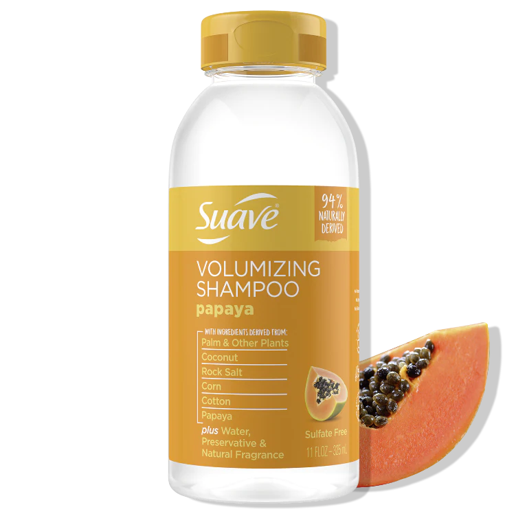 Suave Sulfate Free Shine Shampoo with Papaya